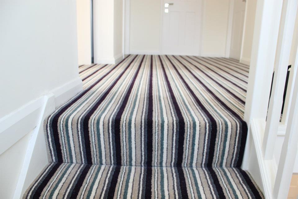 striped stairs carpet